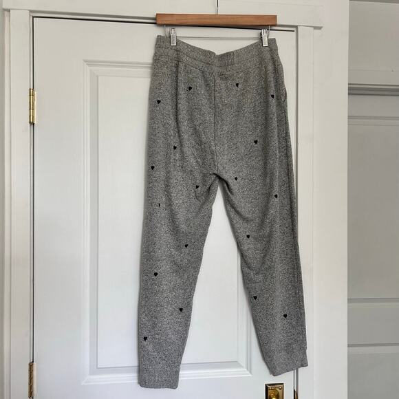 Rails Oakland Melange Embroidered Hearts Lounge Jogger Pants XL Gray Black - Picture 7 of 9